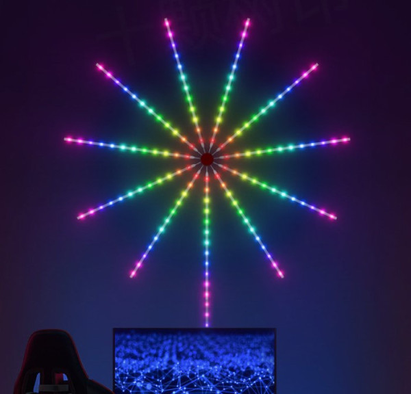 RGB LED vatromet, 10x0.5m+1x1.5m, 156 LED, DC LVT-50/156 - Слика 3
