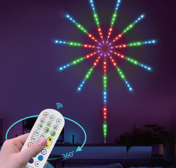 RGB LED vatromet, 10x0.5m+1x1.5m, 156 LED, DC LVT-50/156 - Слика 2
