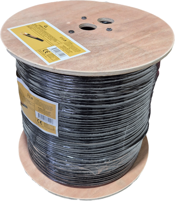 GEMBIRD KABL-COAX-RG59+2x0.75 BC/PVC/300M CCTV Bakarni Koaksialni kabl sa napojnim kablom2x0,75mm black 300m - Слика 2