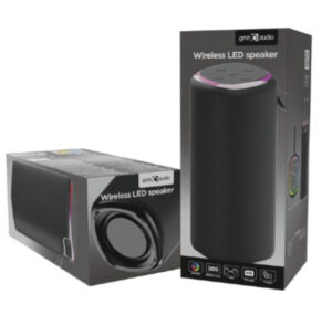 SPK-BT-LED-08L Gembird Portable Bluetooth LED speaker, 10W, BT, FM, USB, Handsfree, Black