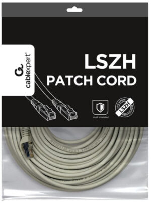 PP6A-LSZHCU-30M Gembird Mrezni kabl, SFTP CAT.6A BAKARNI LSZH Patch cord 30m Grey