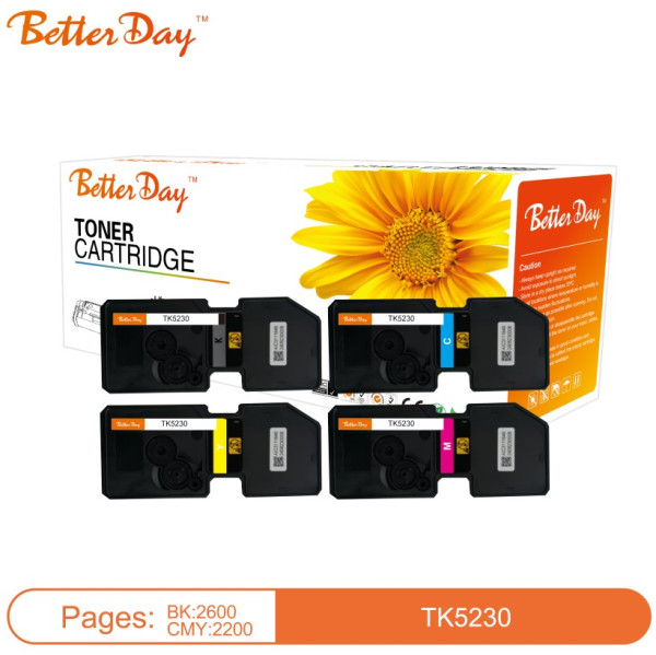 Toner BetterDay C-TK5230 BK (Low temperature toner) zam. kaseta za Kyocera BLACK 2.6k - Слика 2