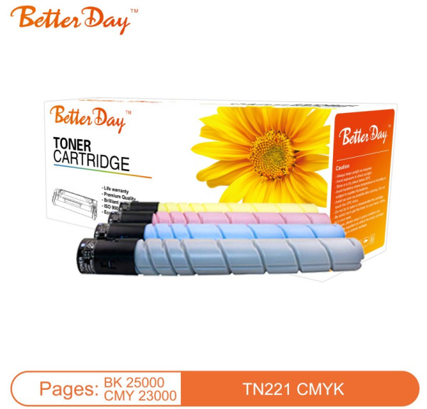 Toner BetterDay C-TN221 C zam. kaseta za Konica Cyan 23k (bez cipa) - Слика 2