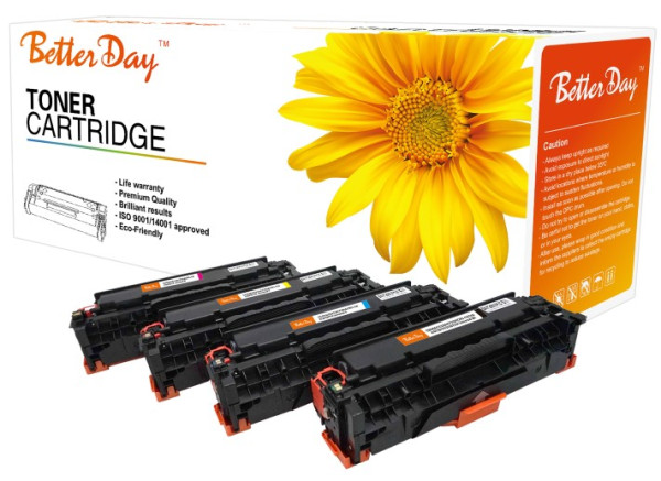 Toner BetterDay CC531A, CE411A, CF381A zam. kaseta za HP Cyan 2.8k - Слика 3