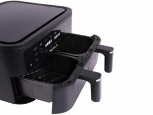 Air Fryer TESLA AF900BSD 2400W/ 4.5L+4.5L/ digital panel/ crna-inox