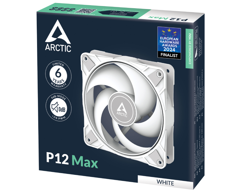 ARCTIC P12 120mm Max ventilator beli (ACFAN00293A) - Слика 2