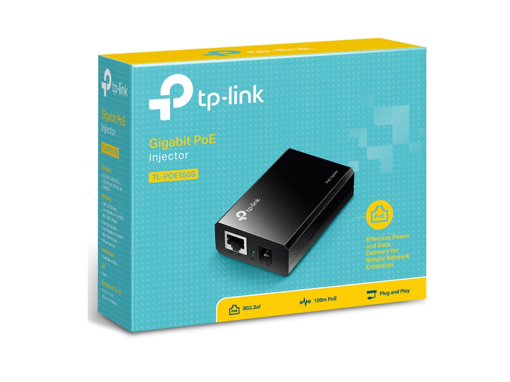 PoE Adapter TP-LINK Injector AC/DC adapter/Gigabit POE 100/1000Mbs - Слика 3