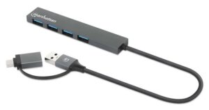 MANHATTAN MH USB-A 4 port USB 3.0 HUB with USB-A/C