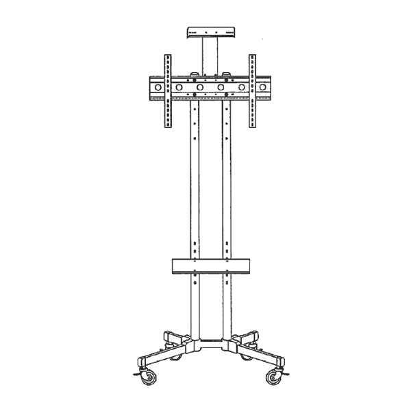 Xstand 32/75 podni pokretni nosač za TV/VESA 600x400/maxTILT +15~-15°/ do 45kg - Слика 3