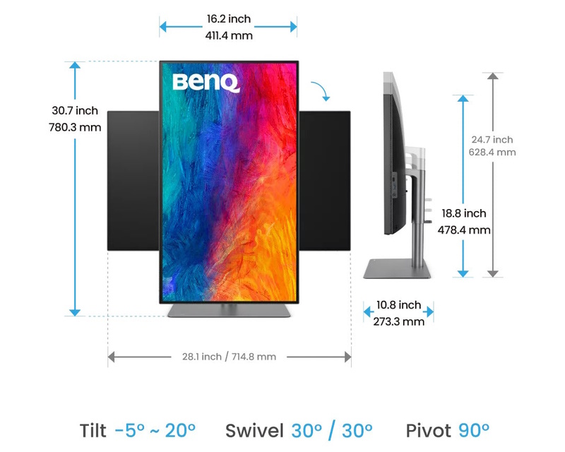 BENQ 32 inča PD3225U 4K IPS LED Dizajnerski monitor - Слика 6