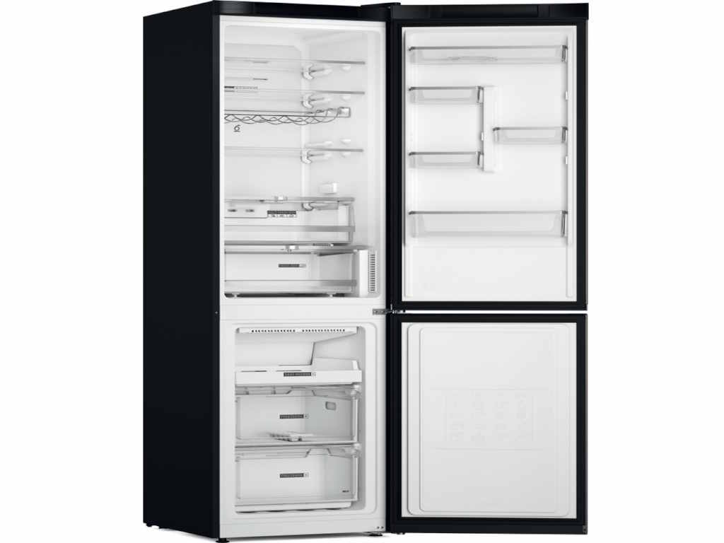 Frižider WHIRLPOOL W7X 93T KS samostojeci/kombinovani/263+104L/202,7x67,8x59,6cm/No Frost/crna - Слика 2