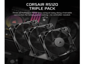 Ventilator CORSAIR RS120/120mm/triple pack/crna