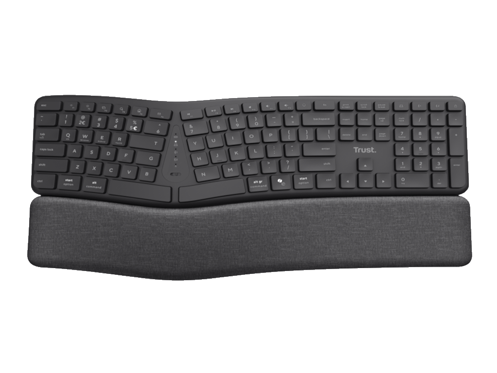 Tastatura TRUST KEYRA ERGO MULTI WRLS KEYBOARD US - Слика 3