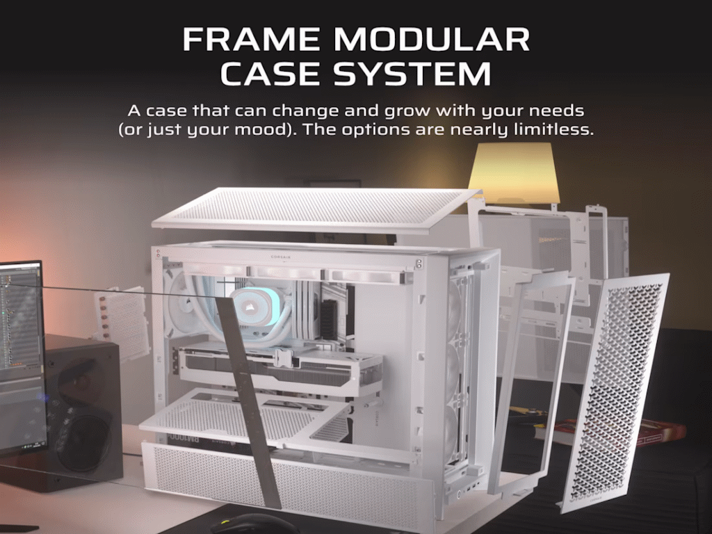 Kucište CORSAIR FRAME 4000D RS Mid-Tower/ATX/kaljeno staklo/bez napajanja/bela - Слика 7