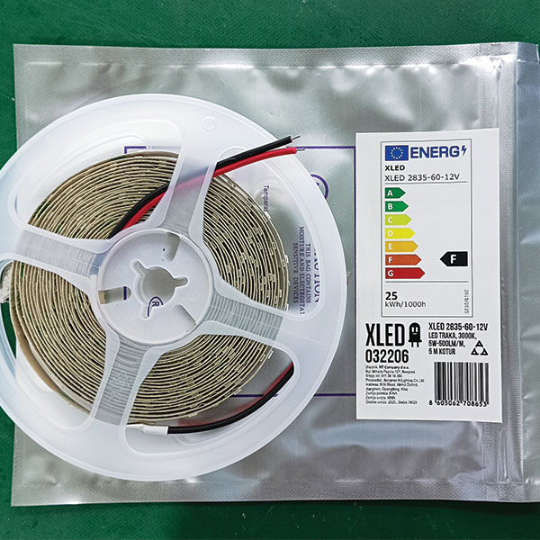 XLED 2835-60-12V Led traka,3000K,5W-500lm/m,5 m kotur - Слика 2