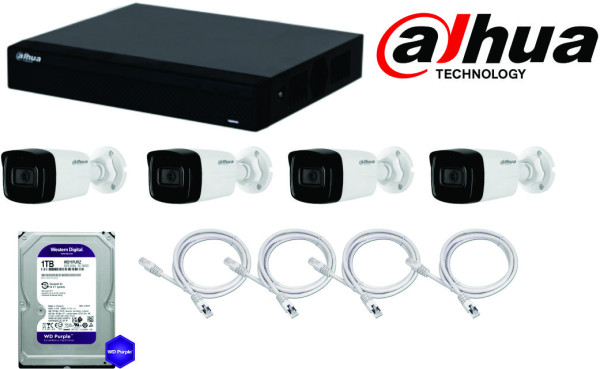 Dahua SET-IP2MP-01 * 4 IP kamere + NVR2108-4 POE , FULL HD, 1TB PURPLE 4x20m UTP (27443) - Слика 5