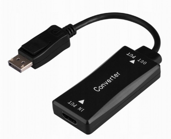 A-HDMIF30-DPM-01 Gembird Active 4K 30Hz HDMI zenski na DisplayPort muski adapter cable, 0.15 m,black - Слика 3