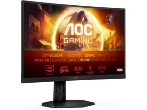 Monitor AOC C27G4ZXU 27"/VA/1920x1080/280Hz/1ms GtG/HDMIx2,DP,USB/freesync/Pivot,visina/VESA/crna