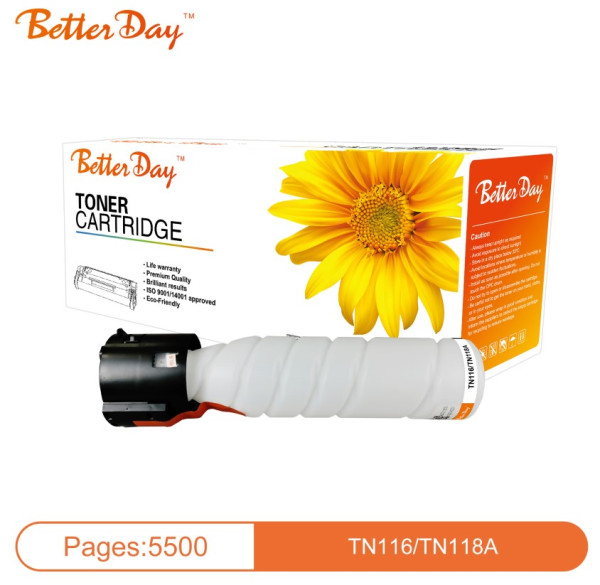 Toner BetterDay BH164 TN116/TN117/TN118 zam. kaseta za Minolta 140g 5.5K (1kom) - Слика 3