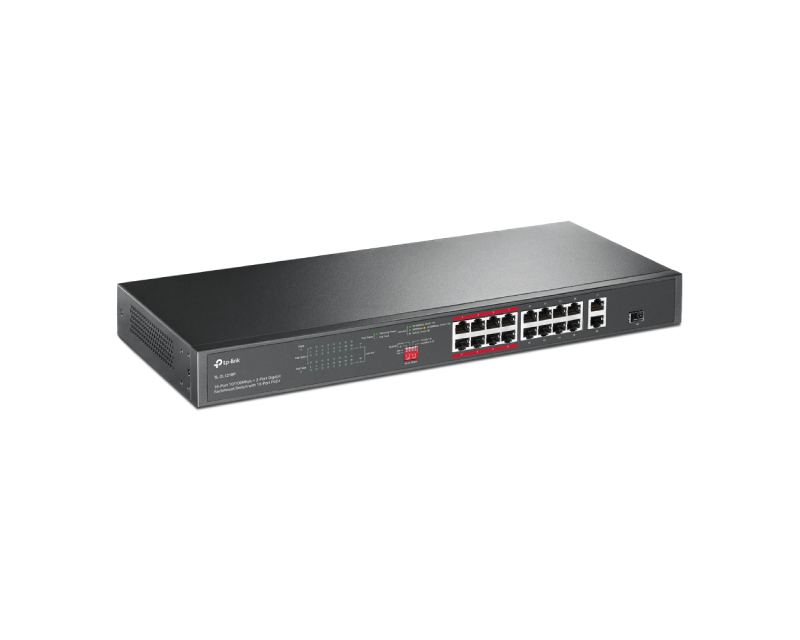 TP-LINK TL-SL1218P POE 16 PORTA 10/100MBS + 2GIG LAN - Слика 3