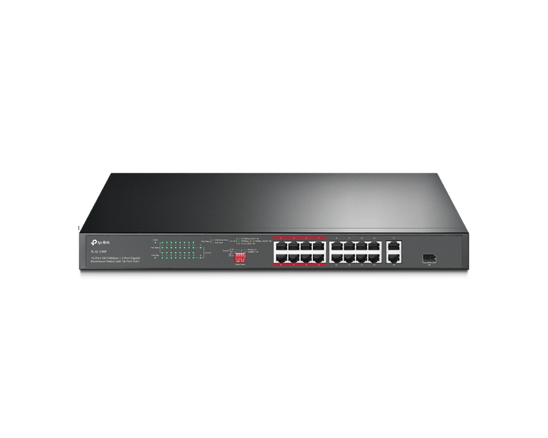 TP-LINK TL-SL1218P POE 16 PORTA 10/100MBS + 2GIG LAN - Слика 2