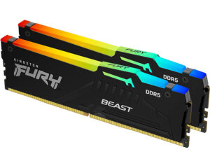 KINGSTON DIMM DDR5 128GB (2x64GB kit) 5600MT/s KF556C36BBEAK2-128 FURY Beast Black RGB EXPO