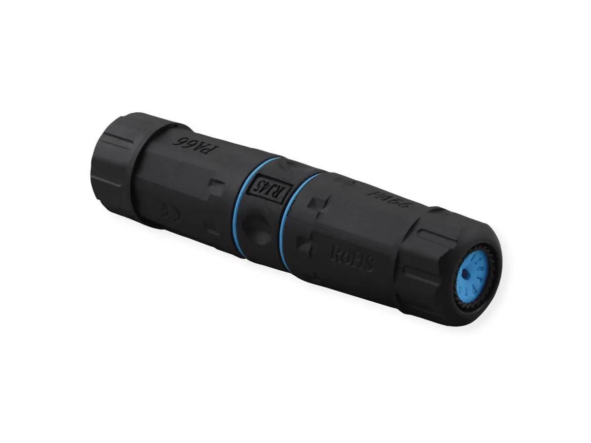 Secomp Value RJ45 Modular Coupler Cat.6A/Cl.EA, STP, Dust/Waterproof, crna