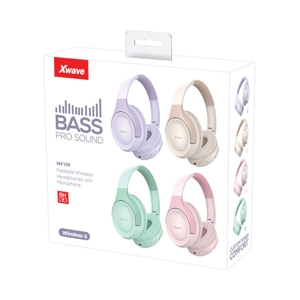 Xwave MX100 green Bluetooth slušalice stereo sa mikrofonom/v5.3/FM/Aux/microSD - Слика 5
