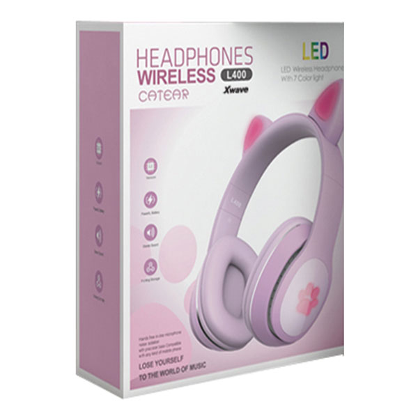 Xwave L400 purple Bluetooth slušalice stereo sa mikrofonom/v5.3/FM/Aux/microSD - Слика 3