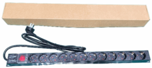 ExeLink Razvodni PDU panel za rack 19 in, sa 12 uticnih mesta, kabl 2m (aluminijum)