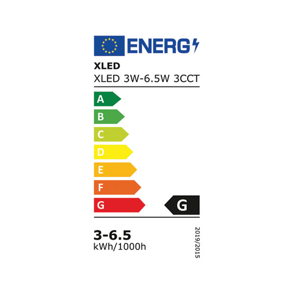 XLED 3W-6.5W 3CCT beli Ugradni okrugli LED panel CCT 3 nivoa 3W-4.8W-6.5W/240lm-400lm-500lm,220-240V - Слика 2