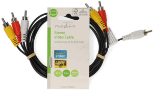 NEDIS CVGL24300BK15 3xRCA muski na 3xRCA muski, Nickel Plated, 480p, 1.50m PVC, Black