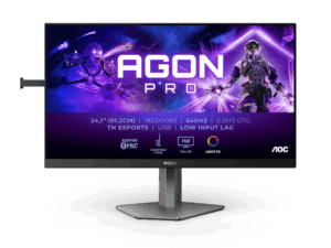 Monitor AOC AGON PRO AG246FK 24.1"/TN/1920x1080/540Hz/0,5ms GtG/HDMI,DP,USB/adaptive sync/Pivot/crna
