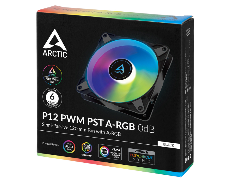 ARCTIC P12 PWM PST 120mm ventilator A-RGB crni (ACFAN00231A) - Слика 4