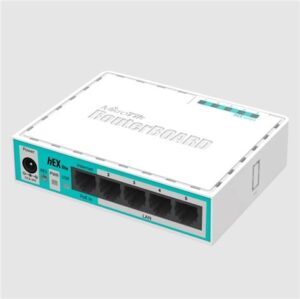 MikroTik RB750r2 heX LITE 5xLAN 10/100, 850MHz CPU, 64MB RAM, RouterOS L4 (265)