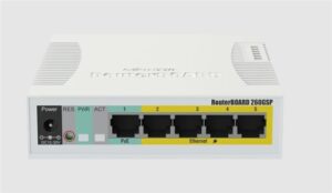 MikroTik RB260GSP, Switch, CSS106-1G-4P-1S, 5x RJ45 1000Mb/s, 1x SFP, 4x Passive PoE (55)