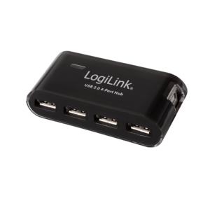 LogiLink USB 2.0 HUB, 4-Port, crni sa napajanjem