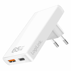 Punjač slim PD 65W, USB AF, USB CF type C, Logilink