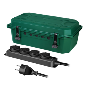 Logilink produžni kabl outdoor sa zaštitnom kutijom, 4 mesta, 5.0m, IP54, zelena