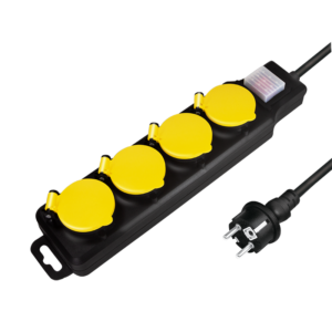 Logilink produžni kabl outdoor 4 mesta, prekidač, 1.5m, IP44, crna