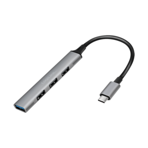 Logilink HUB type C ultra slim, 4 x USB-A, aluminimum
