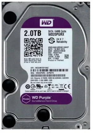 WESTERN DIGITAL WD 3.5 SATA 2TB PURPLE, WD20PURX