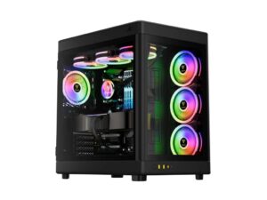 LC POWER Kucište Gamdias Neso P1 Full Tower/E-ATX/ATX/Micro-ATX/Mini-ITX/bez napajanja/kaljeno staklo/crna