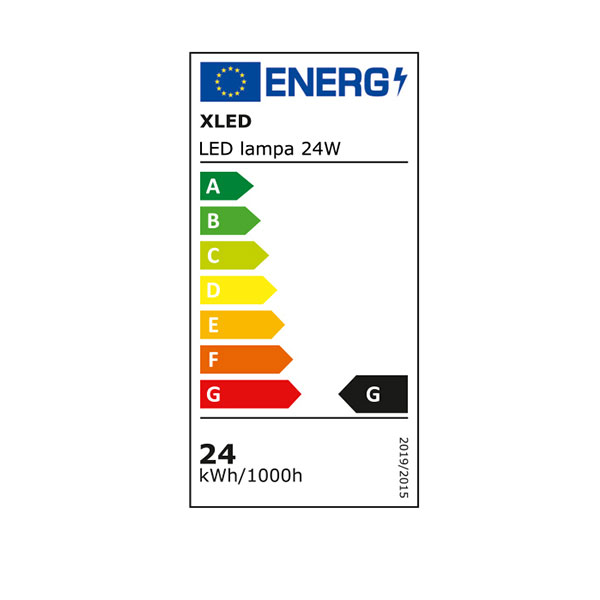 XLED 24W Nadgradna okrugla LED lampa PP+PP IP54,6500K φ195*38 - Слика 2