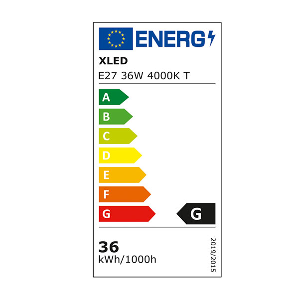 XLED E27 36W 4000K LED Sijalica T120,RA80,220V,Bela - Слика 2