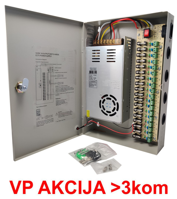 NAPRK-12V/30A-18CH ** Gembird napajanje sa kljucem, 2A/CH (3153) - Слика 2