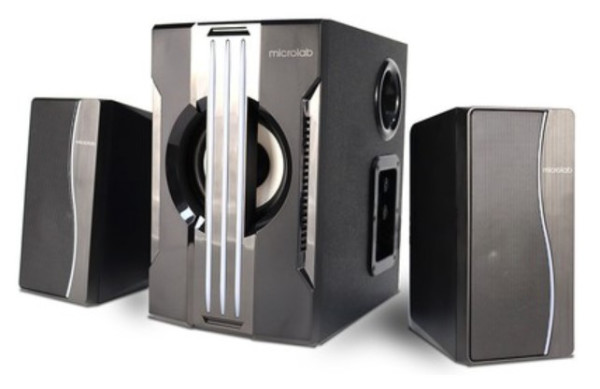 Microlab G200BT Aktivni zvucnici 2.1 25W (15W, 2x5W) 3,5mm, SD, USB, FM, Bluetooth, daljinski, LED - Слика 2