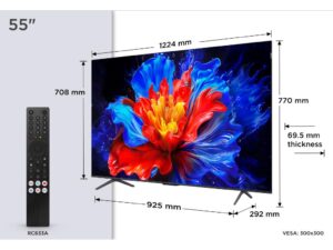 Televizor TCL 55P8K/QLED/55"/4K UHD/144Hz/Google TV/crna