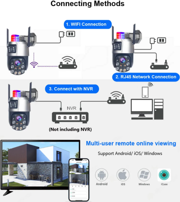 CAM-IP6MP-EP5-36X ZOOM GMB kamera 6 mpix microSD iCSee xmeye pro app Two-way voice PTZ ip66,2x3.6mm - Слика 5
