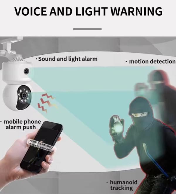 CAM-IP6MP-Q7 GMB kamera 6 mpix microSD iCSee xmeye pro app Two-way voice PTZ 3,6mm+3,6mm - Слика 7